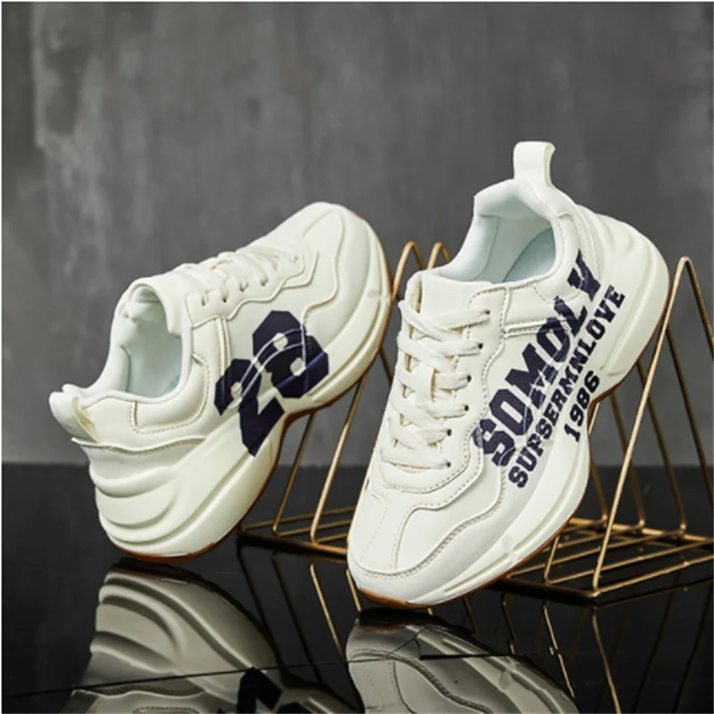 

2023 SOMOLY Classic Daddy Shoes Men Sneakers Thick Soles Microfiber Skin (UV Digital Printing) Tenis Masculino Zapatillas Hombre