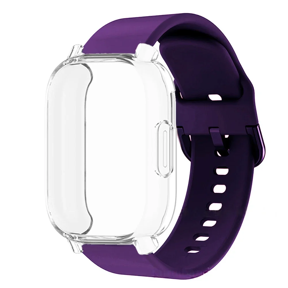 Silicone Strap with Case for Smart Watch, 22mm, Compatible with Watch 5 Active Lite