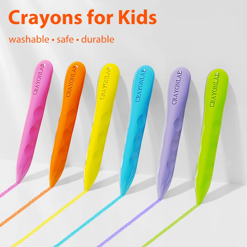 Washable Non-Toxic Crayon Set for Kids Toddlers Coloring Art Supplies 12/24/36 Colors