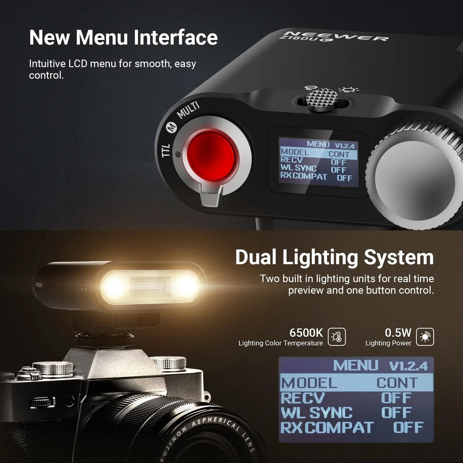 NEEWER Z160U TTL 미니 스피드라이트 휴대용 카메라 플래시