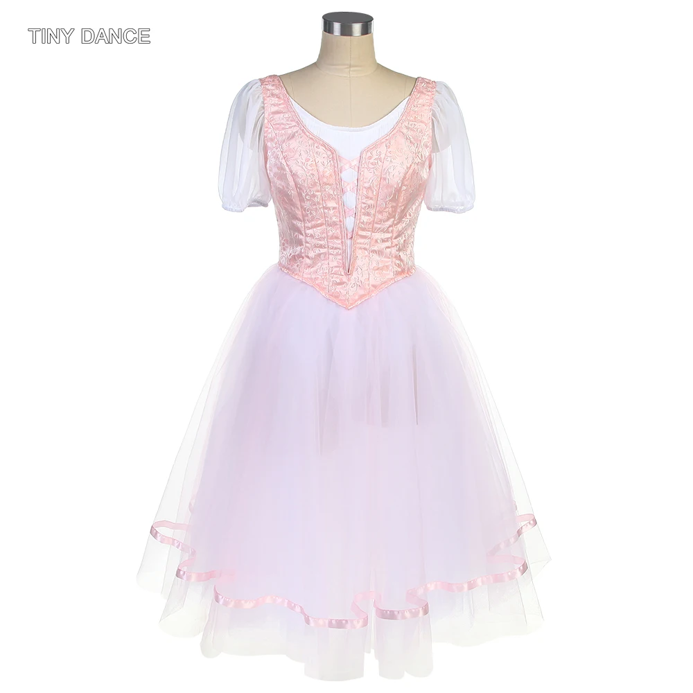 

Adult Girls Professional Romantic Ballet Tutus Puff Sleeve Gissel Ballet Tutu Dress Pink Ballerina Dance Show Costume