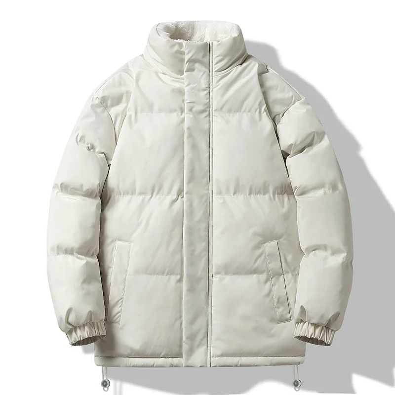 Winter Jacket Men Parkas Thicken Warm Coat Mens Stand Collar Jackets Solid Color Parka Coat Men Fashion New Streetwear S~ 3XL