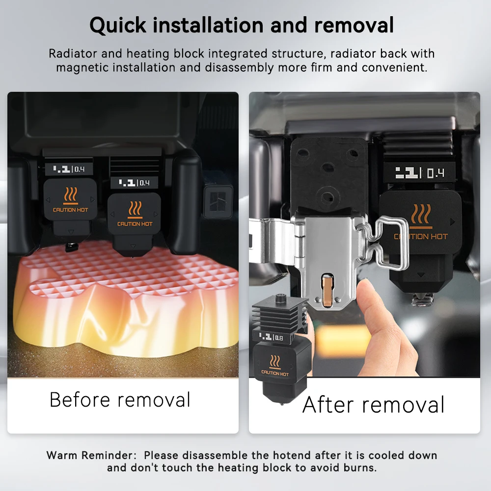 ホッテントット　多段化キット Hotend Kit For Bambu Lab H2D H2S Upgraded Hotend Hardened Steel