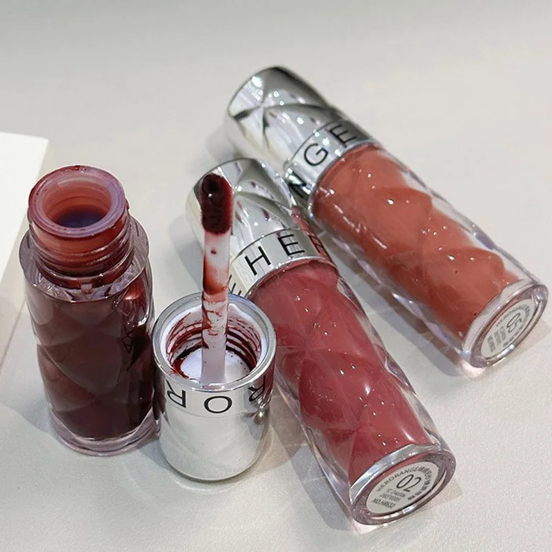 HERORANGE Nude Mirror Lip Gloss Clear Moisturizing Hydrating Water Light Glass Jelly Plump Lip Glaze Oil Lipstick Tint Cosmetic 4