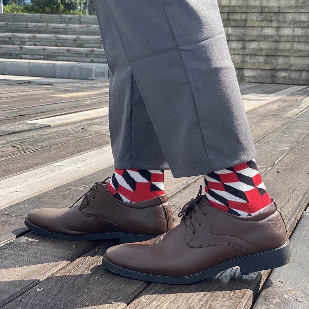Men's Socks 5 Pairs Combed Cotton Autumn Winter Plus Size Gifts
