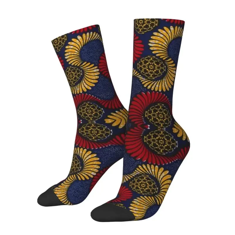 

Fashion Ankara African Pattern Socks Men Women Breathable 3D Printing Traditional Africa Ethnic Art Football Sports Socks