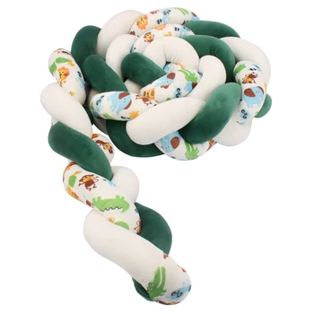 NUOVO 2M Treccia Lettino Paraurti Infantile Culla Protezione per lettino Peluche Cuscino Cuscino Culla Anti-collisione Arredamento della camera