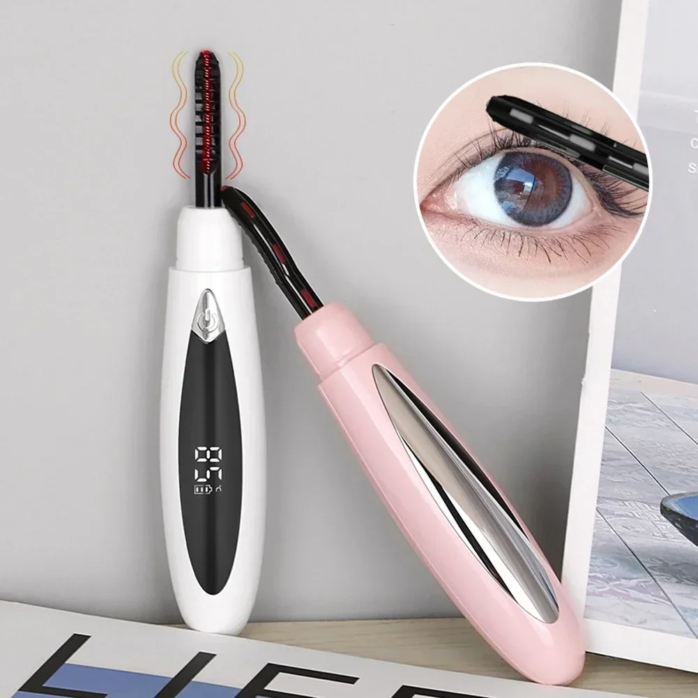 Electric Heated Eyelash Curler Portable Eyelash Curling Device Quick Heating Natural Curler Long Lasting Make up Tool