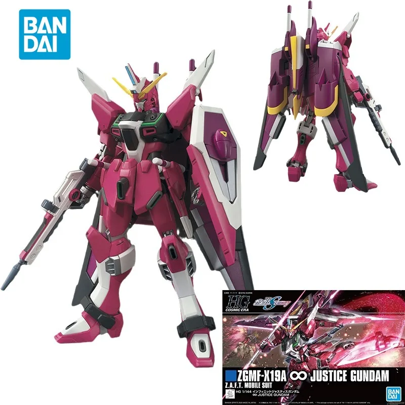 

Spot Direct Delivery Bandai Original Anime Collectible GUNDAM Model HG ZGMF-X19A JUSTICE GUNDAM Action Figure Toys For Kids Gift