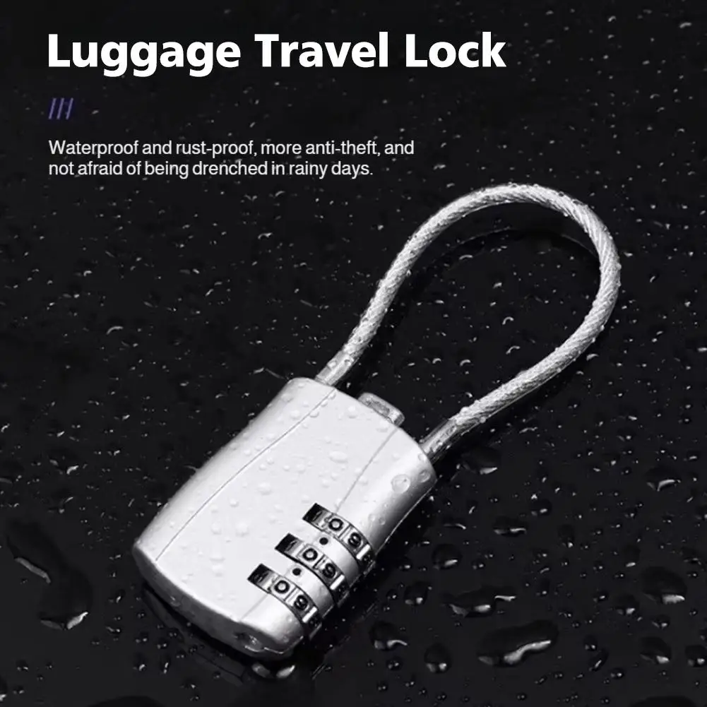 กุญแจล็อครหัส 3 หลัก แบบใหม่ 1 ชิ้น ความปลอดภัยสูง สำหรับล็อคหมวกกันน็อค กระเป๋าเป้ กระเป๋าเดินทาง ล็อครหัสผ่าน 1