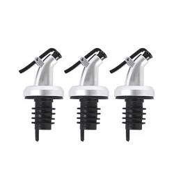 Set of 3 Leakproof Olive Oil and Vinegar Dispenser Spouts with Silicone Bottle Stoppers (3PCS)