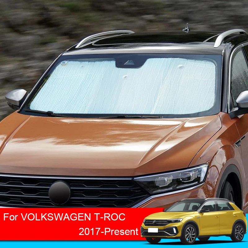 Für Volkswagen T-ROC 2017-2025 Auto Sonnenschutz UV Schutz Abdeckung Seite  Fenster Vorhang Sonnenschutz Visier Windschutzscheibe Auto Zubehör _ -  AliExpress Mobile