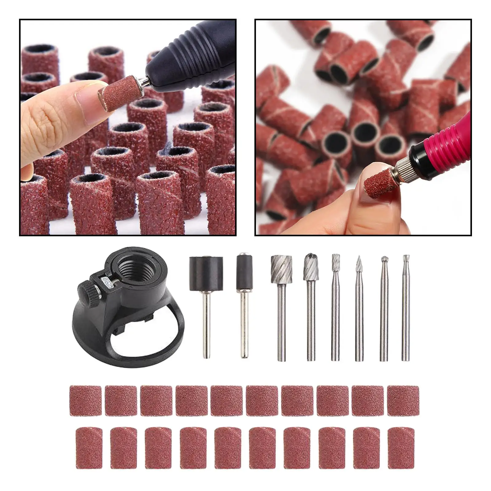 

Sanding Drum 29pcs 80/180 Grit for Rotary Drill Accessories Tools