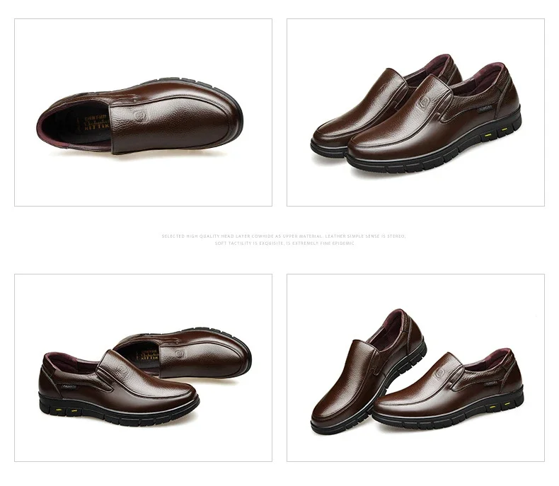 Genuine Leather Casual For Men Handmade Flat Platform Walking Shoes Outdoor Footwear Loafers Breathable Sneakers_vogvips.com