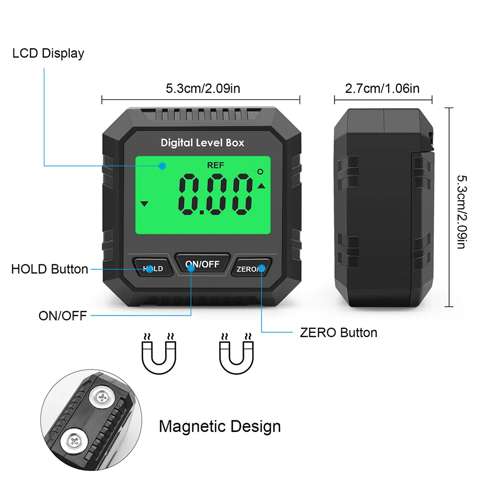 Digital Angle Meter Precision Digital Inclinometer Angle Meter Magnetic Spirit Level Gauge