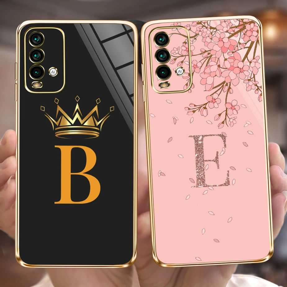 Cute 26 Letters Soft Slim Plating Phone Case Bumper - Stylish Back Cover s