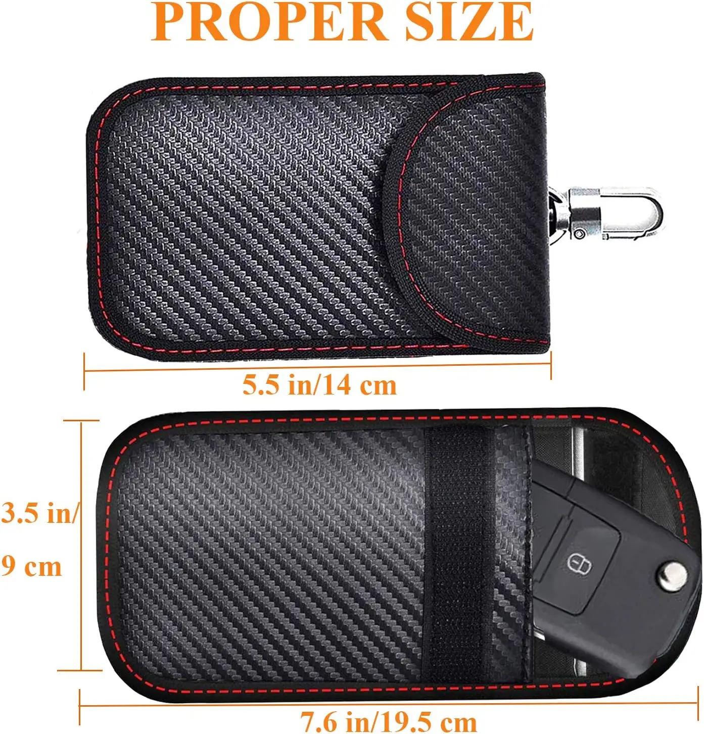 Car Key Blocker Faraday Card Car Keys Case FOB Signal Blocker Bag RFID Shielding Key Credit Card Bags Organizer for Privacy Protection