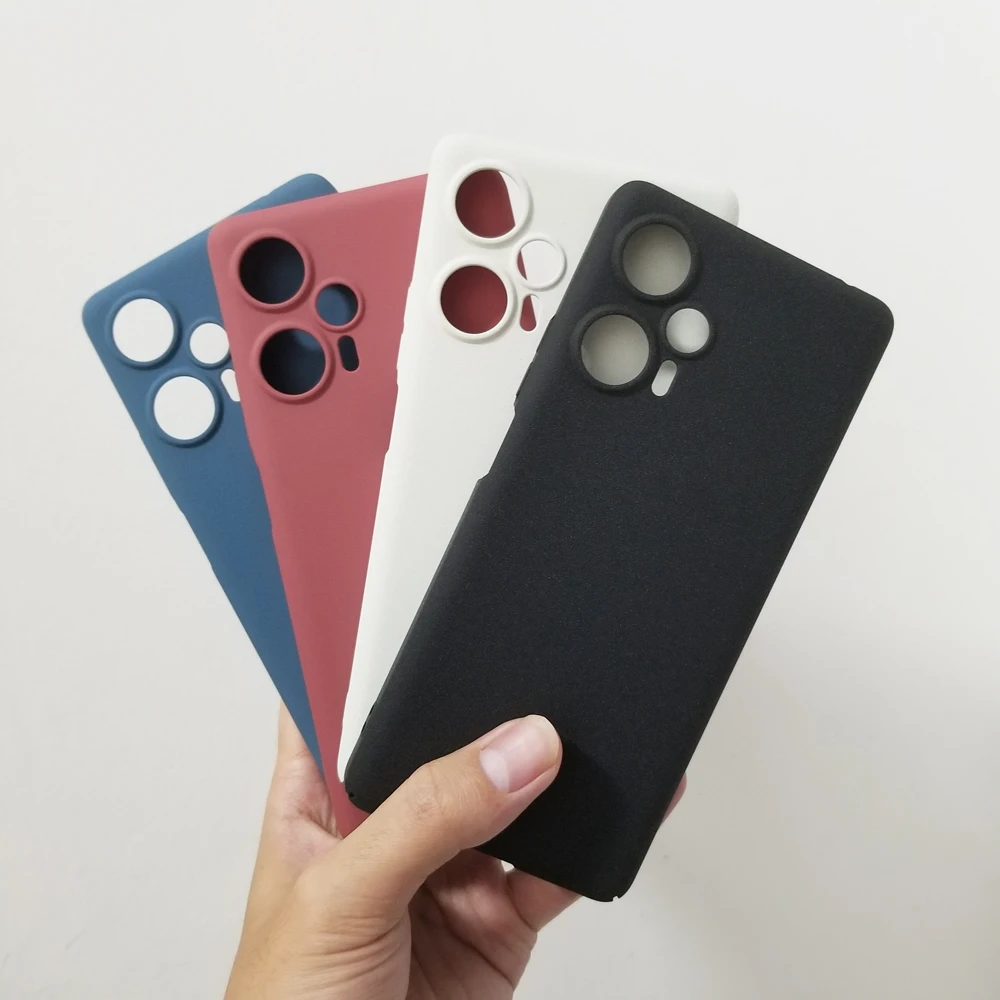 Coque Ultra fine en grès mat pour Xiaomi, compatible modèles Redmi Note 12, Note 12 Turbo, couverture complète, protection arrière rigide_voghion.com
