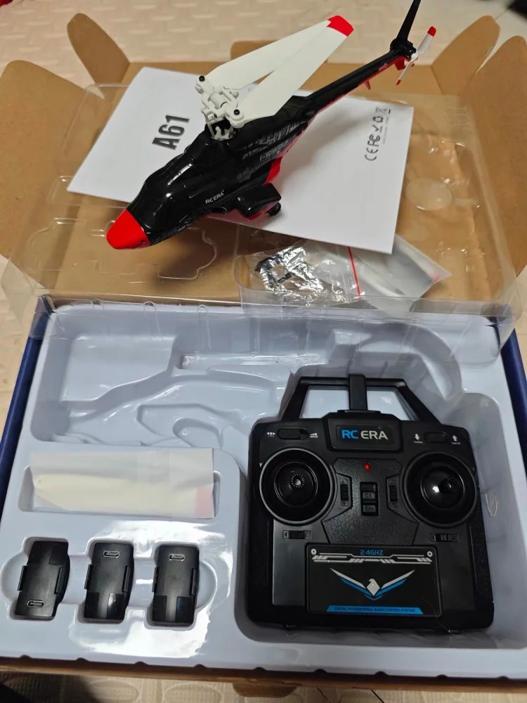 RC 에라 A61 미니 에어울프 4채널 RC 헬리콥터 2.4G 6축 자이로 안정화 고도 유지 리모컨 헬리콥터 장난감 (어린이/성인용)