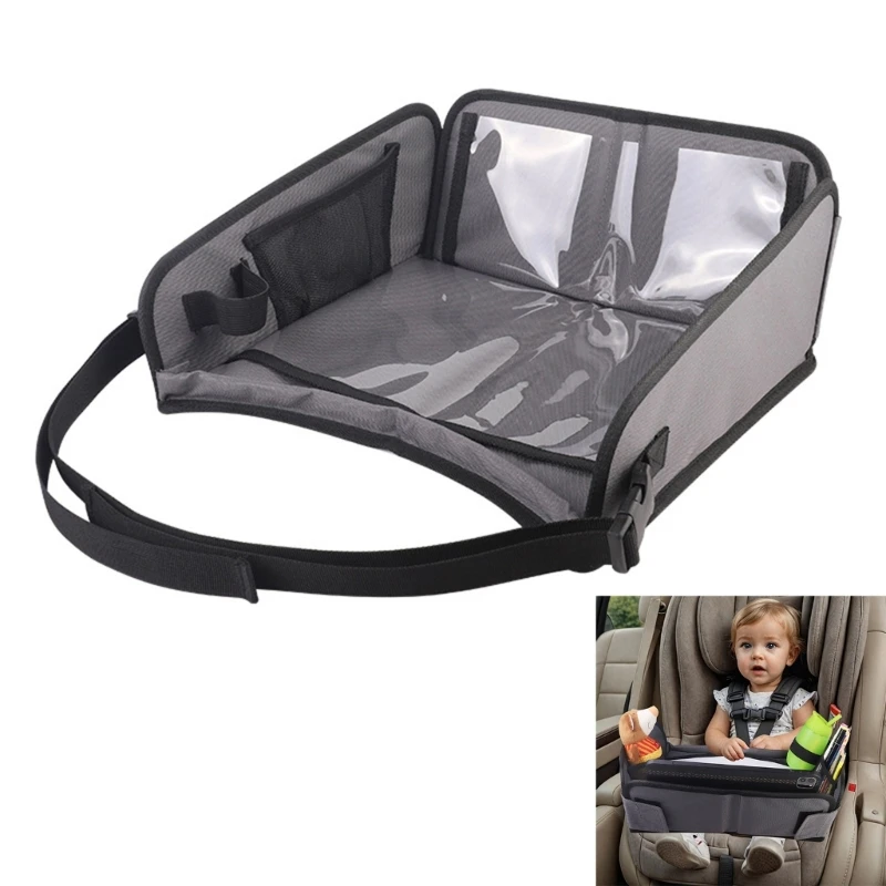 Children Car Tray with Storage Pocket Foldable Drawing Tray Multifunction
