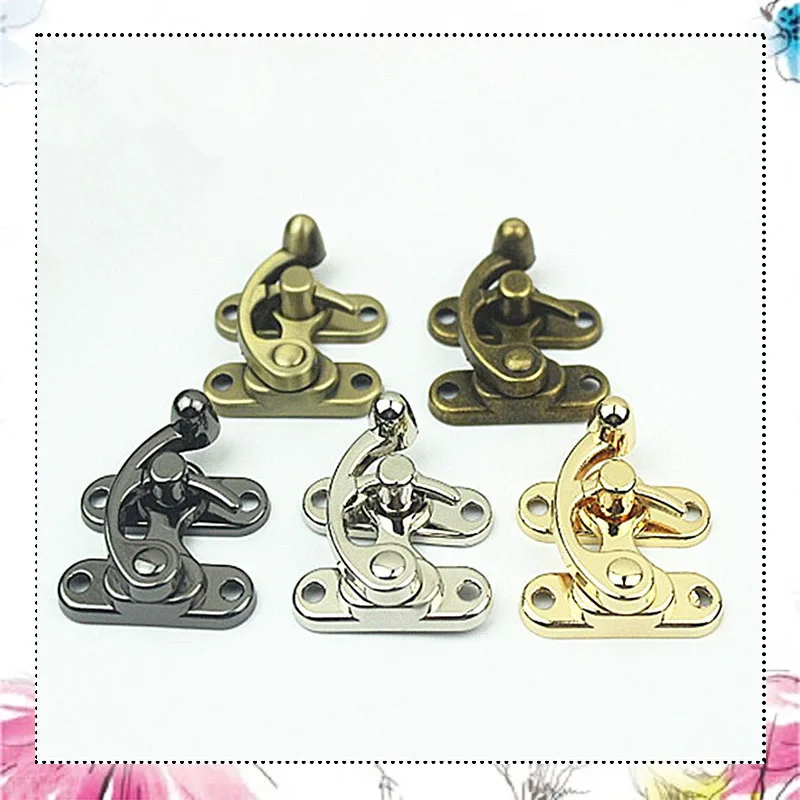 

10pcs 45X37mm Metal Handbag PadLock Hasp Clasp Retro Gift Box Casting Lock Buckle DIY Luggage Replacement Accessories