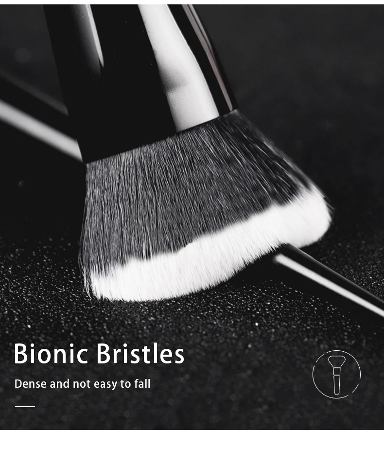 Pennello professionale per cipria trucco con setole morbide_voghion.com