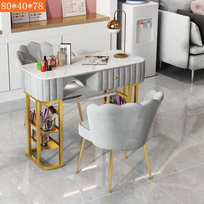 

Simple Aesthetic Manicure Table Professional Nail Prosthetic Manicure Table Living Room Schmincktisch Salon Equipment YN50MT