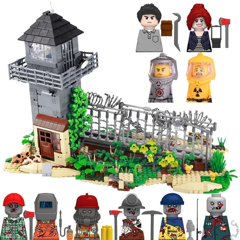 Lego Zombie Base MOC Horror Movie Mini Action Zombie Figures