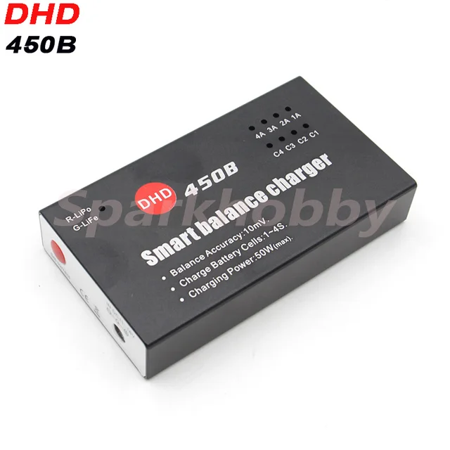 DHD 450B Upgraded 50W 4A Balance Charger for 1-4S LiPo LiFe Battery for RC Airplane Helicopter Quadcopter Models Batteries Parts