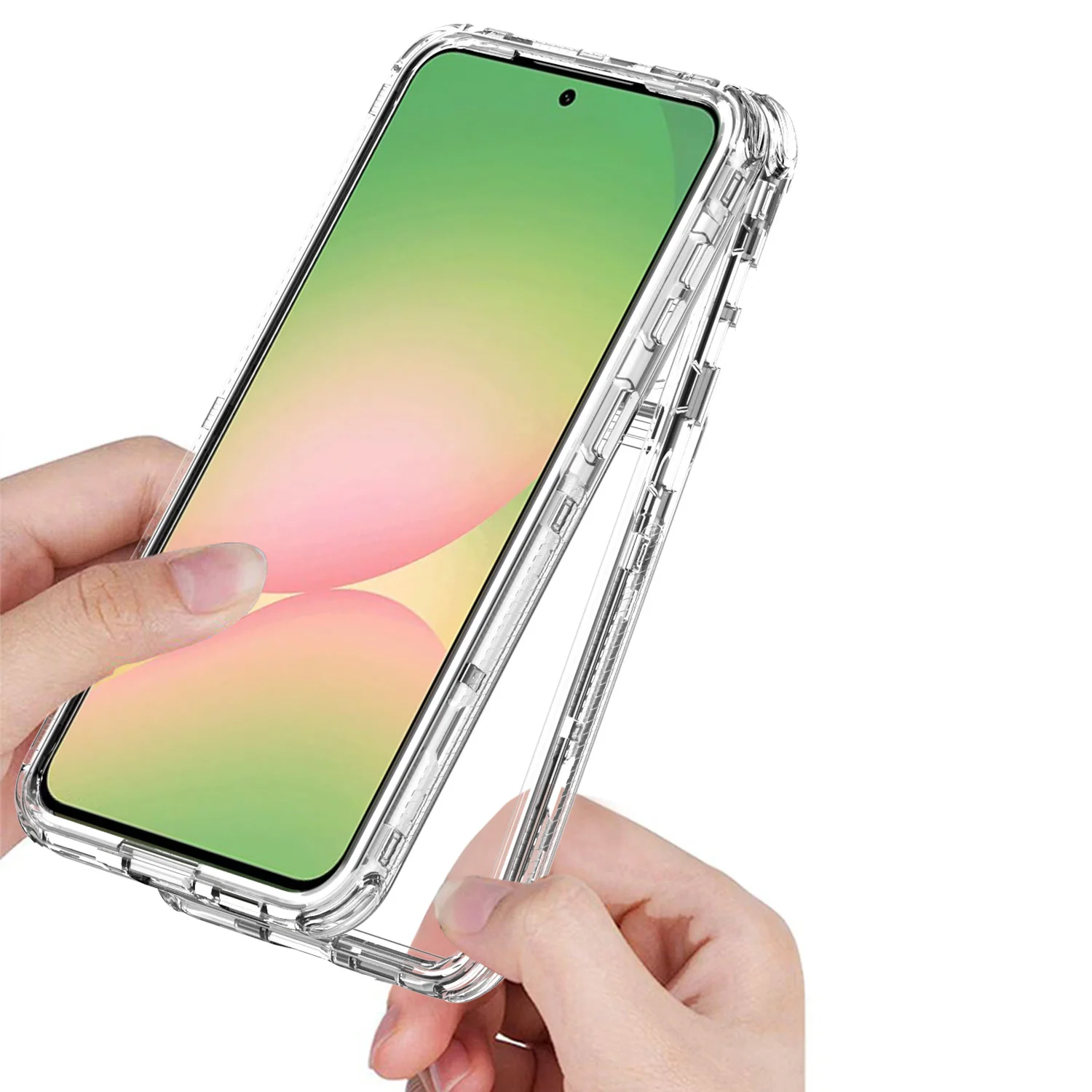 Rugged Armor 3-in-1 Protective Case with Plastic Frame & TPU Acrylic Back Cover
