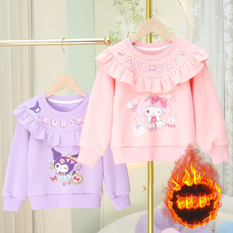 

Sanrio Kawaii аниме My Melody Осень-Зима плюшевая теплая куртка Милая мультяшная Толстовка с длинным рукавом рубашка прекрасные игрушки для девочек