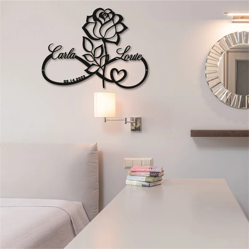 Custom Rose Infinity Love Wall Art 1 | Custom Rose Infinity Love Wall Art 3