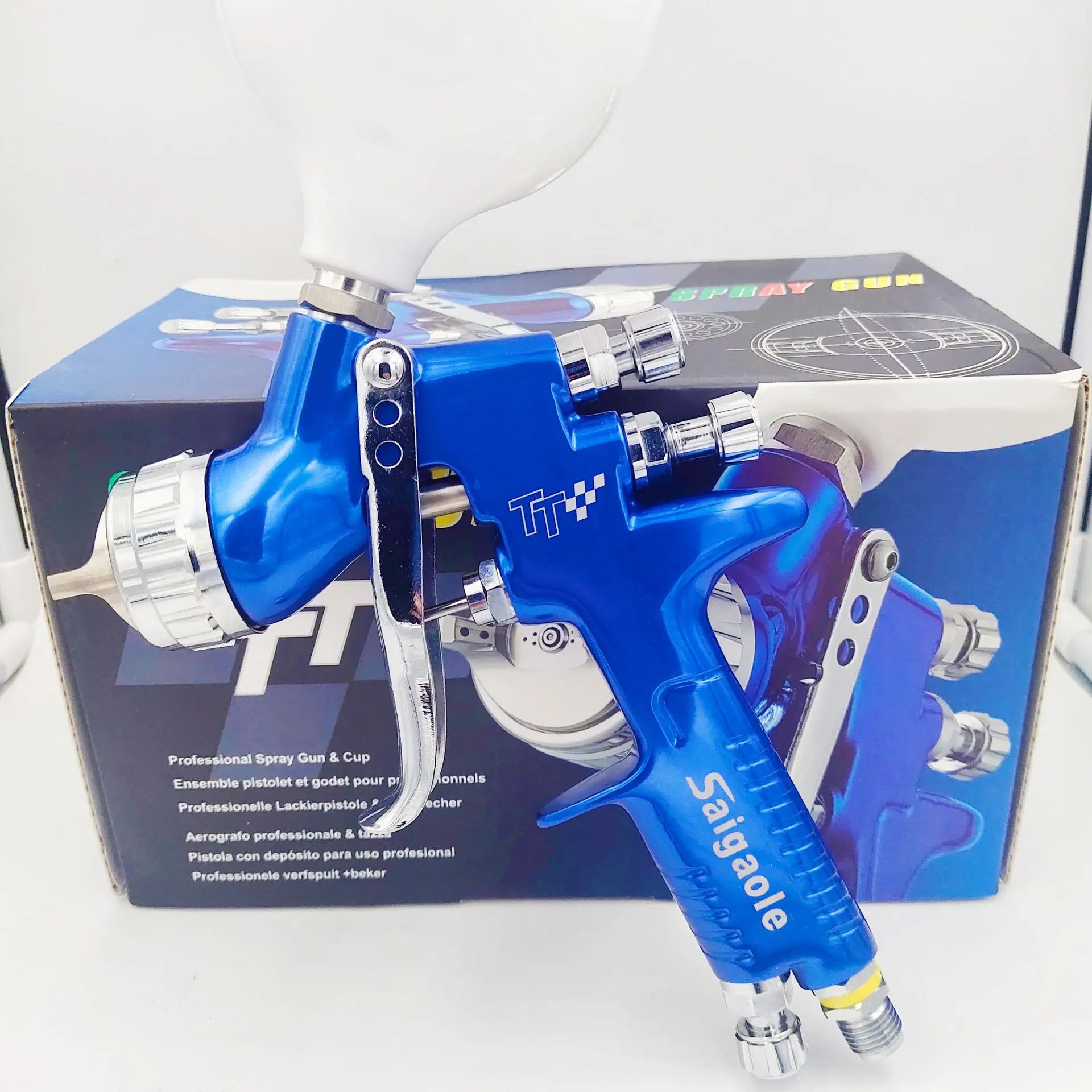 Spray Gun Saigaole On The Pot Car Topcoat High Atomization Paint Spray