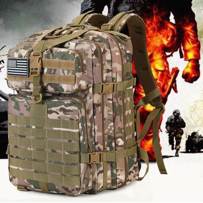 

50L Tactical Military Backpack Camping Trekking Fishing Bag Waterproof Rucksacks Men Large Capacity Travel Hunting Backpack
