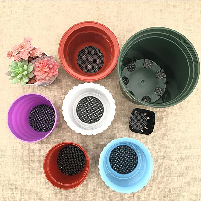 Virágcserép -Lyuk Hálóháló Pad Bonsai Pot Alsó Rács Szőnyeg Megakadályozza A Talajvesztést Lélegző Tömítés Szivárgásálló Vízelvezető - Image 3