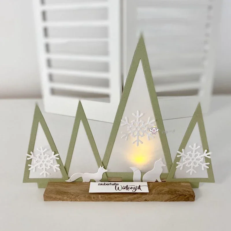 New Craft Metal Cutting Dies Cut Die Mold 3Pcs Fox Decoration Scrapbook Paper Craft Knife Mold Blade Punch Stencil Dies