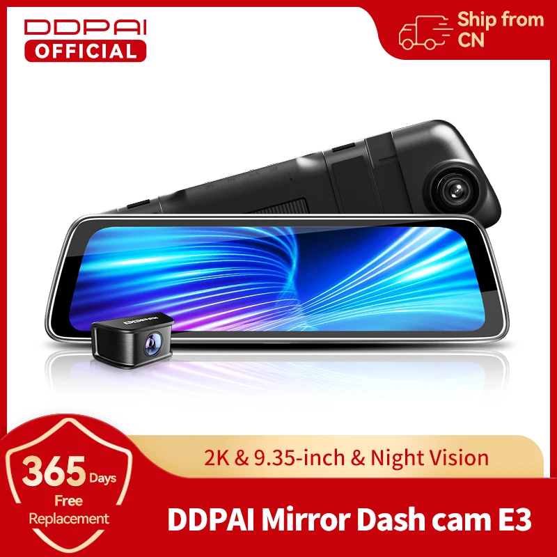 DDPAI Mola E3 rearview camera Mirror Dashcam 2K Car Dash