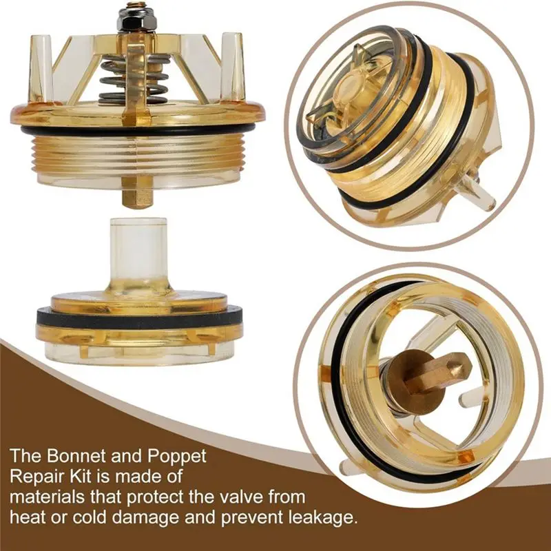 페브코 765-1 PVB 및 페브코 FVB 역류 방지기용 보닛 및 팝펫 수리 키트