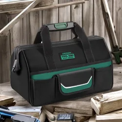 Professional Suitcase 1680D Heavy Duty Tool Bag Storage Multi Pocketed Bag for Electrician Storage Repair Hardware Tools Box