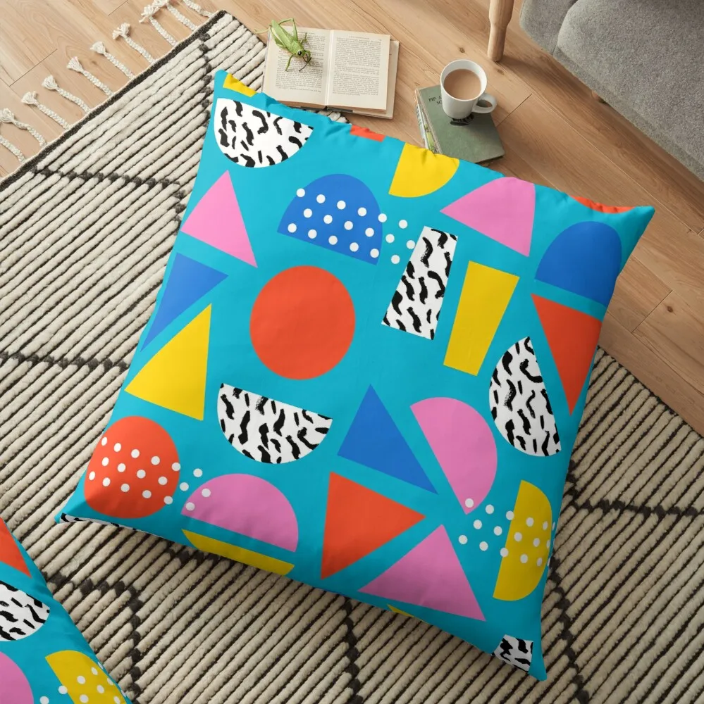 

Airhead - memphis retro throwback minimal geometric colorful pattern 80s style 1980's Floor Pillow Cushion Child