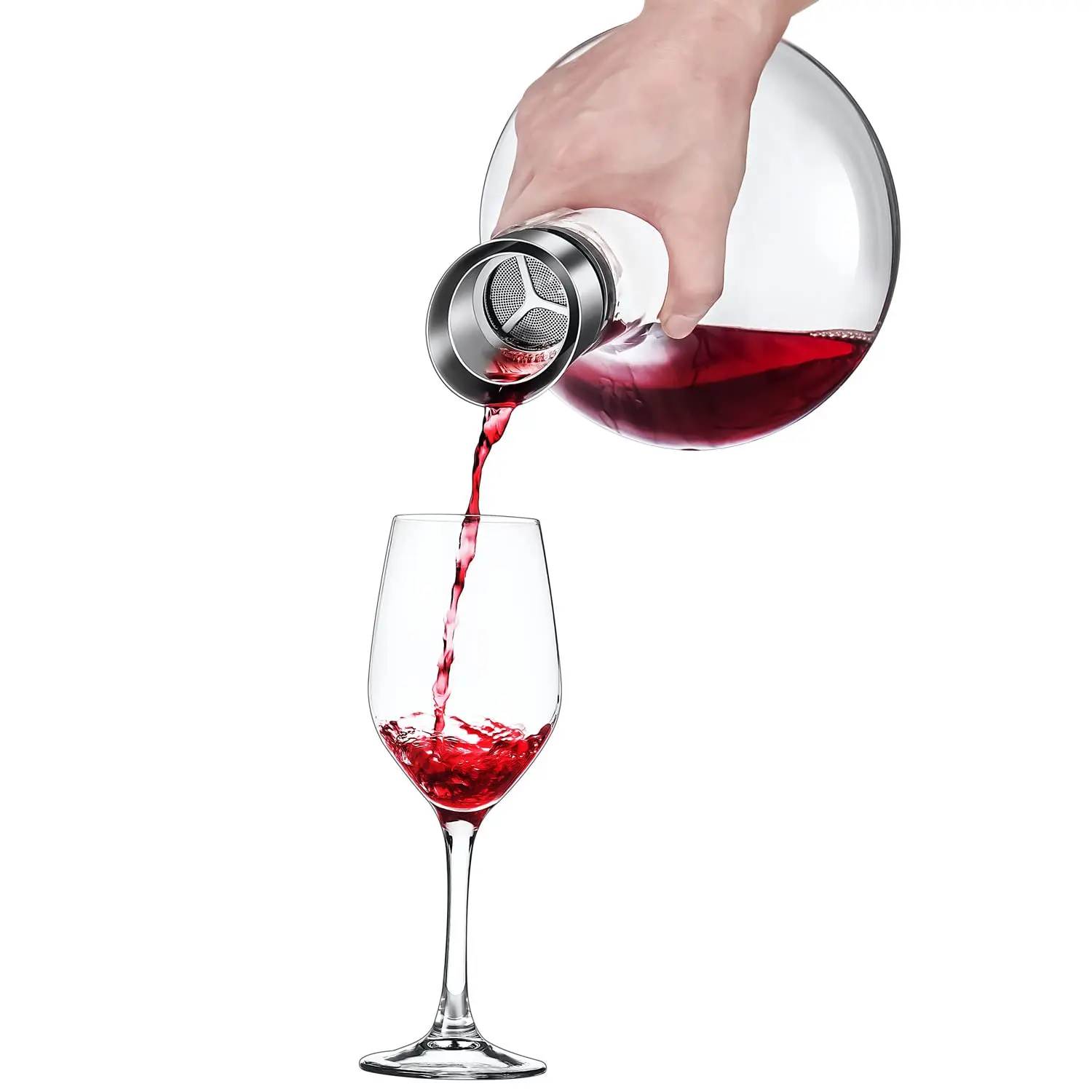 1.5L Iceberg Wine Decanter Built-in Aerator Pourer Hand-blown Crystal Glass Accessories,wine aerator pourer,wine aerator decanter