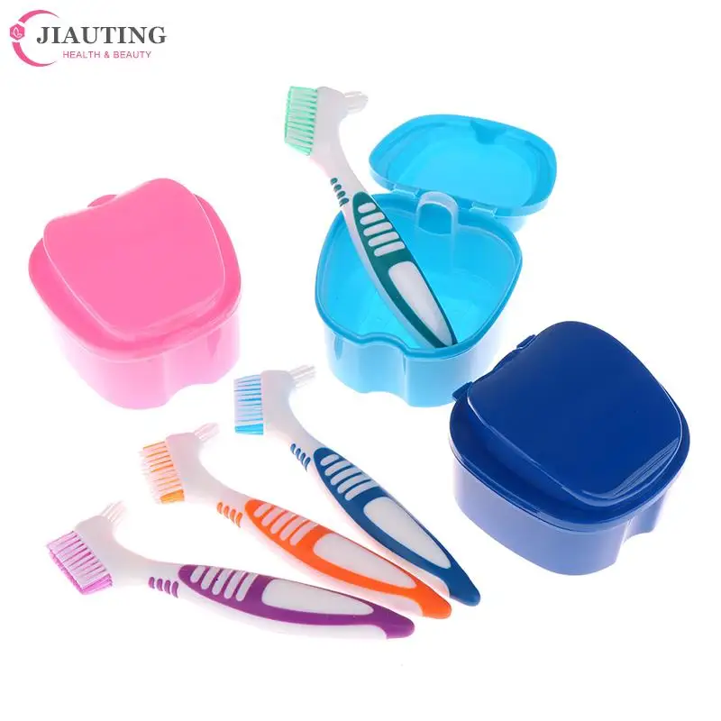 

1/2pcs Dental Retainer Orthodontic Mouth Guard Denture Storage Case Box Teeth Brush Oral Hygiene Supplies Organizer Accessories
