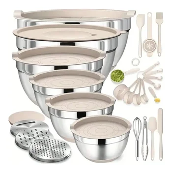 26-Piece Stainless Steel Prep and Mixing Set 1