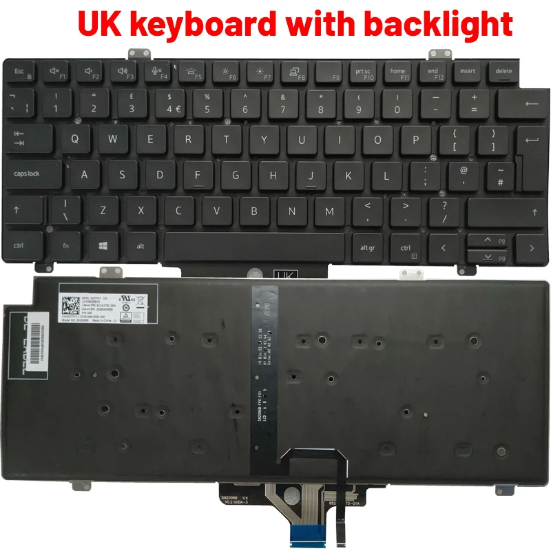 NEW for DELL Latitude 5420 5421 7420 7520 7521US/UK/Latin/Spanish laptop Keyboard 2-in-1 (Year 2021) 0CW3R5 SN2006B SG-A2750-XUA