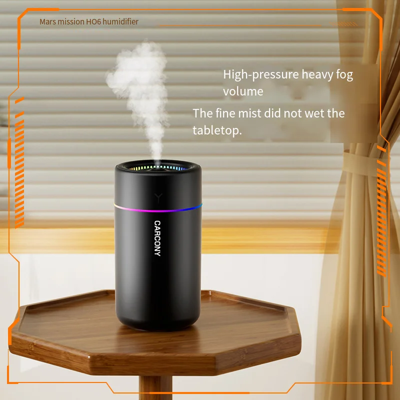 280ML Air Humidifier Large Fog Volume Colorful Atmosphere Light Silent Aroma Diffuser Essential Oils Aromatherapy for Home Car 4
