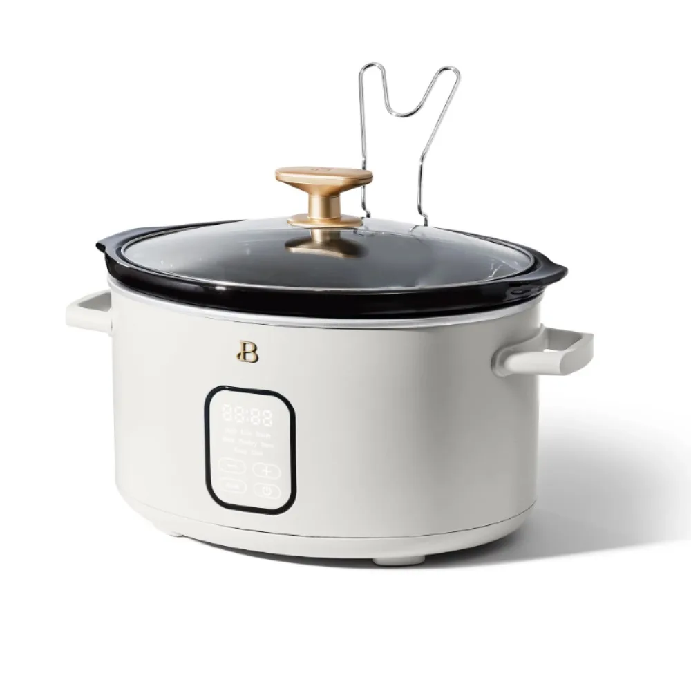 Beautiful 8QT Slow Cooker, White Icing by Drew Barrymore, Kitchen  Multifunctional Pot - AliExpress