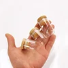 5/10/12/20/24pcs sets Transparent Glass Bottles Jars Vials with Bamboo Lids for Art Crafts and Wedding Favors 15ml 3