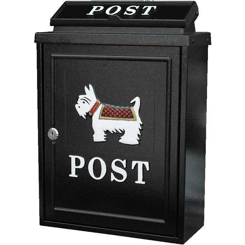 Villa Outdoor Mailbox Wall-Mounted Rainwater Proof Mailbox with Lock Post Box Large Idyllic and Creative Letter Box