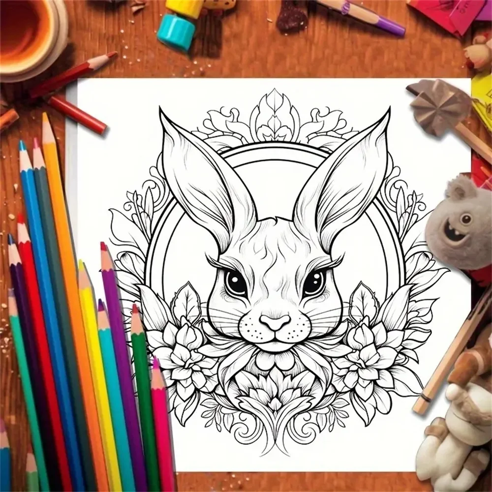 1pc Art Coloring Book 22 Page Coloring Books Gift For Birthday Party Relieve Stress Kill Time Graffiti Painting Drawing Art Book 5