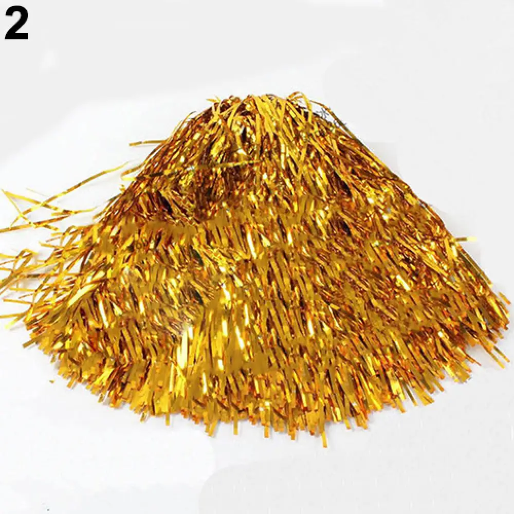1Pc Metallic Velvet Ball Cheerleader Cheer Cheerleading Dance Party Team Match Sports Pom Poms Prop